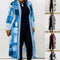 Abrigo Trench Largo Holgado con Costuras Decorativas para Commute