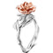 Electroplated two-tone rose ring Plateado 6