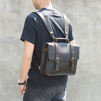 Mochila Maletín de Cuero Genuino - Bolso Mensajero Profesional Unisex - Image 4