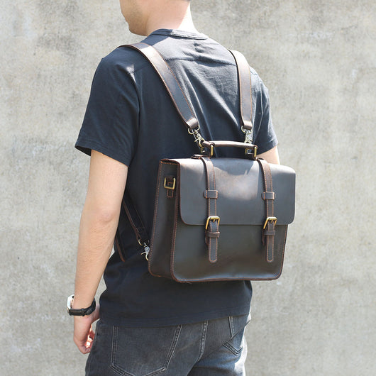 Mochila Maletín de Cuero Genuino - Bolso Mensajero Profesional Unisex - Image 4