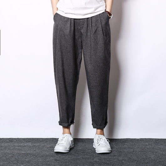 Pantalones Capri Casuales de Algodón y Lino - Image 2