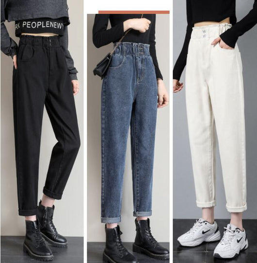 Jeans Rectos Slim Cintura Alta para Mujer - Colección Verano