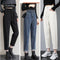 Jeans Rectos Slim Cintura Alta para Mujer - Colección Verano