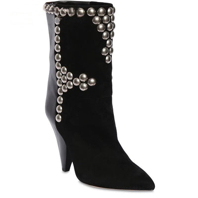 Botas Over the Knee con Tacón Cuña y Punta Studs - Image 8