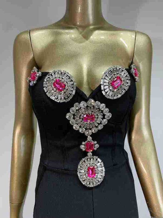 Enterizo Tubo Brillante con Strass para Fiesta - Image 14
