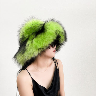 Gorro Punk de Piel de Mapache Grueso - Abrigo Ecológico para Otoño e Invierno - Image 47