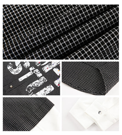Camisa Retro Americana Cuadros Doble Tela - Image 8