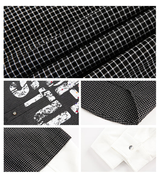Camisa Retro Americana Cuadros Doble Tela - Image 8