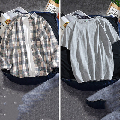 Camisa Cuadriculada Hombre Manga Larga Primavera Otoño - Image 16