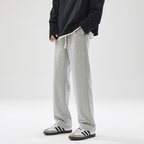 Pantalones Deportivos Grises con Efecto Drapeado para Hombre