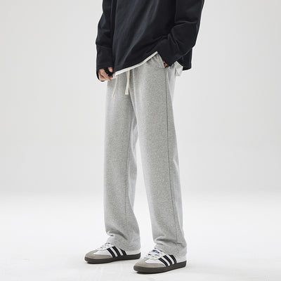 Pantalones Deportivos Grises con Efecto Drapeado para Hombre