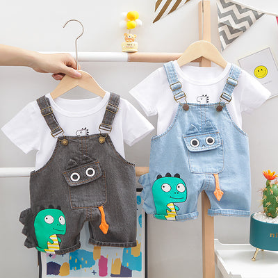 Conjunto Infantil Dos Piezas con Babero - Playera Cuello Redondo Manga Corta - Image 43