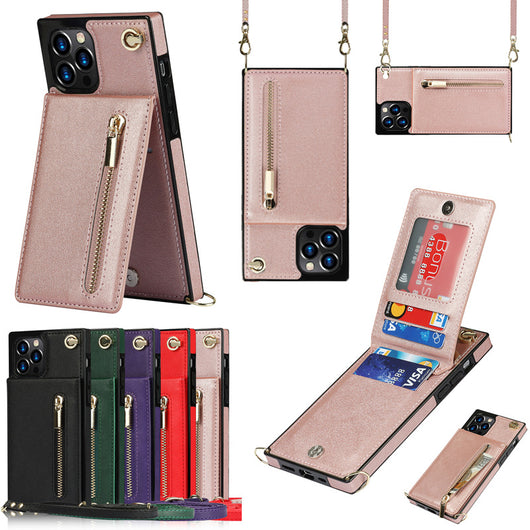 Funda Mensajero de Cuero con Compartimentos para Tarjetas - Estilo Explosivo