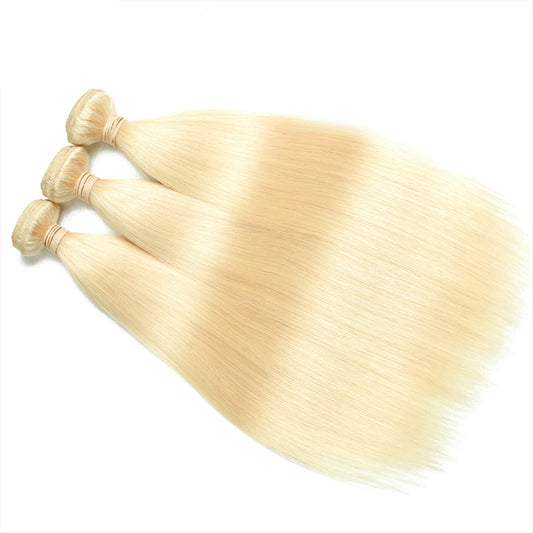 Cabello Humano Lacio Ondulado Rubio Dorado Natural