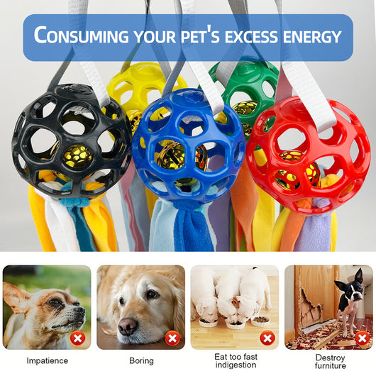 Pelota Interactiva Hueca con Sonido para Perros y Gatos - Juguete Educativo con Campana - Image 8