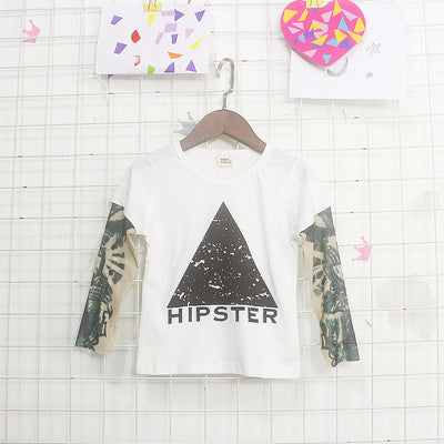 Remera Manga Larga con Diseño Tatuaje y Costuras - Image 3