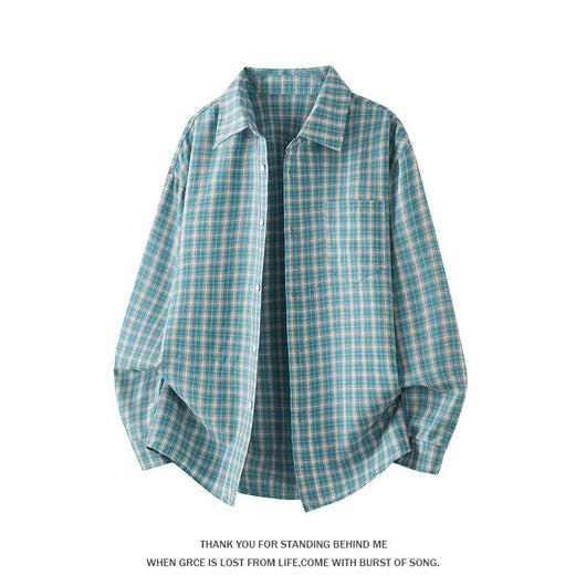 Camisa Casual de Cuadros Manga Larga Talla Grande para Hombre - Image 7