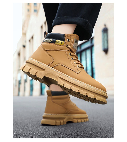 Botas Martin Altas para Hombre Estilo Británico de Trabajo - Image 29