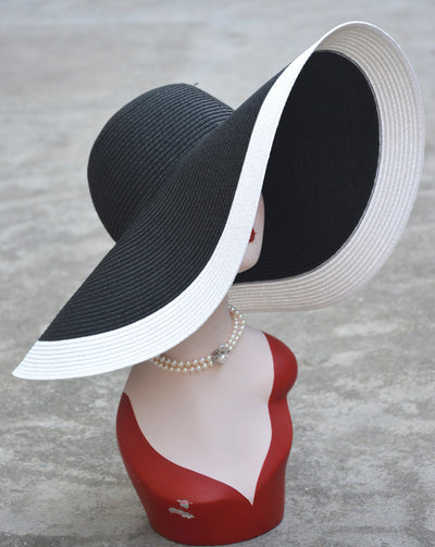 Sombrero de Paja Oversized Estilo Hepburn 18cm - Protección y Elegancia - Image 9