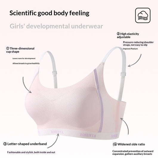 Sostén Deportivo Cómodo para Niñas en Desarrollo - Sin Varillas y Transpirable - Image 3