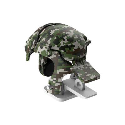 Mobile game trigger accessory with a digital camouflage pattern, designed for smartphones, shown on a white stand. - Image 10