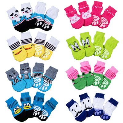 Pack 4 Calcetines Antideslizantes con Diseño Teddy Corgi Gato - Image 3