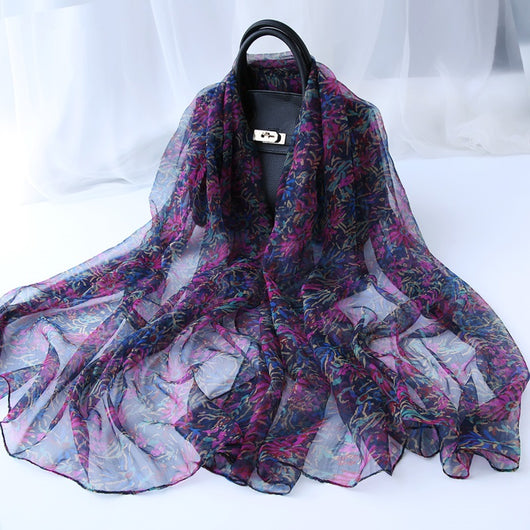 Pañuelo de Seda Decorativo Versátil para Mujer - Image 15