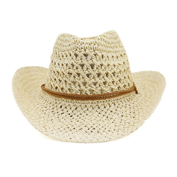 Sombrero Vaquero Tejido a Mano con Protección Solar