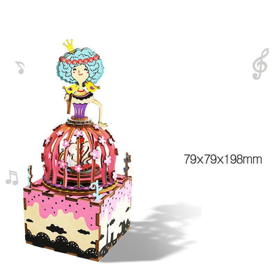 Caja de Música 3D Gatita Ballet - Puzzle de Madera Armable con Movimiento - Image 31