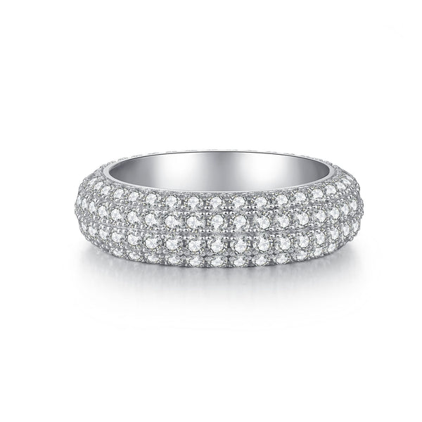 Anillo de Circonita Completa para Mujer - Diseño Brillante