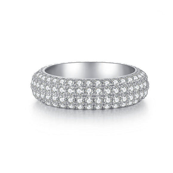 Anillo de Circonita Completa para Mujer - Diseño Brillante
