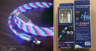 Cable de Carga Magnético Rápido con LED - USB Tipo-C, Micro USB y Lightning - Image 19