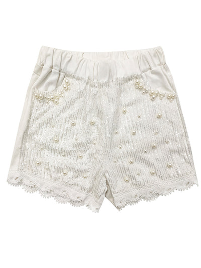 Shorts de Encaje Perlado Brillante para Mujer - Image 8