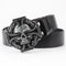 Cinturón de Cuero Puro con Diseño Calavera Casual
