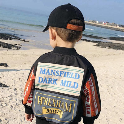 Chaqueta de Cuero PU para Niños - Estilo Motociclista Negro