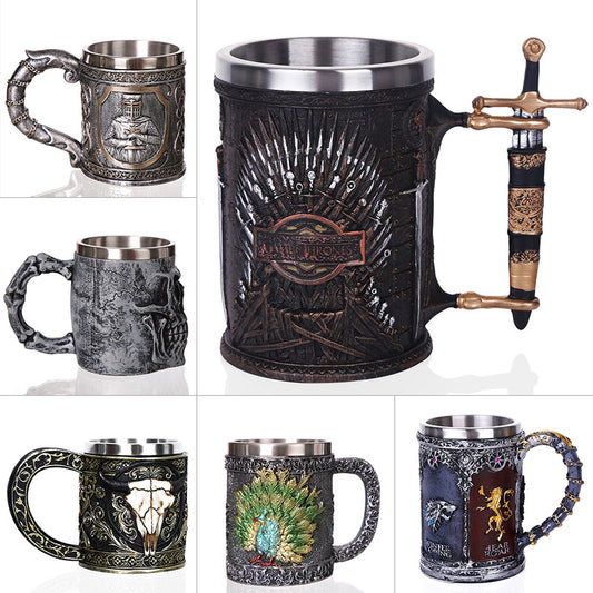 Taza Térmica de Acero Inoxidable con Diseño en Resina