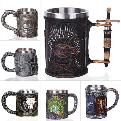 Taza Térmica de Acero Inoxidable con Diseño en Resina
