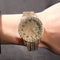 Reloj Digital de Flores Británicas con Diamantes Completos y Pantalla Grande