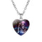 Women's Zodiac Heart Pendant Necklace Aquarius