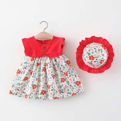 Vestido Infantil Floral de Verano con Mangas Volantes - Image 12