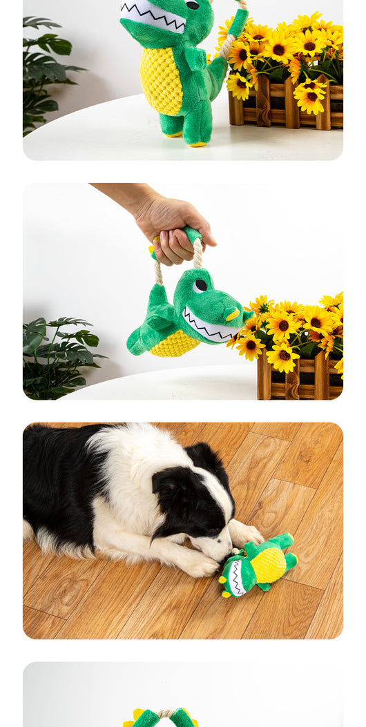 Juguete Masticable para Perros con Sonido - Dinosaurio Peluche Interactivo - Image 10