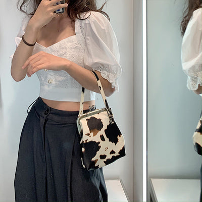 Bolsa Mensajera Portátil Vaca Linda para Mujer - Image 9