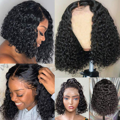 Peluca Bob Corto Jerry Curly Cabello Humano Premium Sunper Queen - Image 2