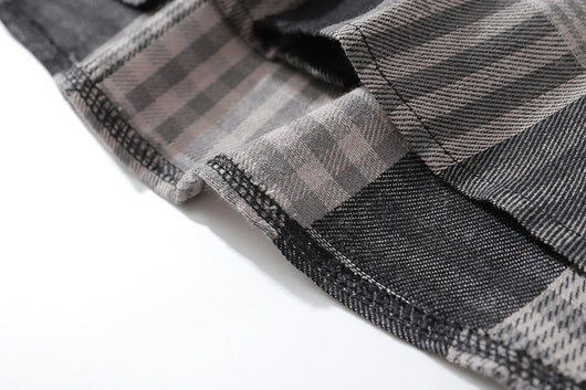 Camisa Retro a Cuadros Suelta de Manga Larga para Hombre - Image 15