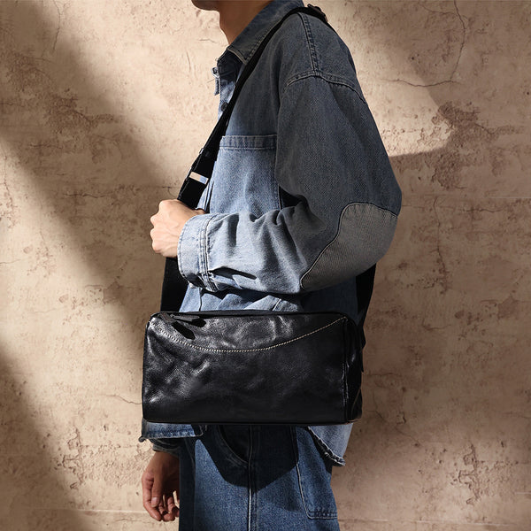 Bolso Satchel de Cuero Vintage con Gran Capacidad