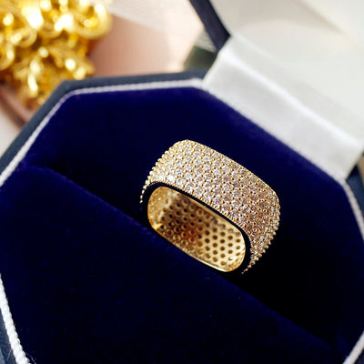 Anillo de Diamantes Cuadrado Lujo Nicho - Dedo Índice - Image 13