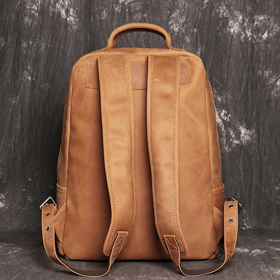 Mochila Ejecutiva Cuero Genuino Crazy Horse - Estilo Retro para Hombre - Image 10