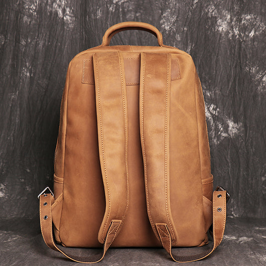 Mochila Ejecutiva Cuero Genuino Crazy Horse - Estilo Retro para Hombre - Image 10