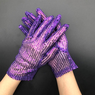 Guantes Reflectantes con Lentejuelas para Presentaciones Escénicas - Image 8
