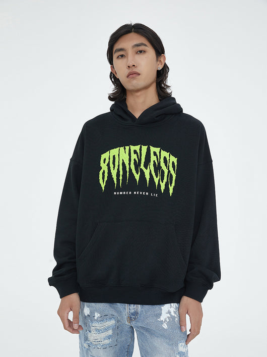 Sudadera con Capucha Estampada Tendencia Americana Manga Larga